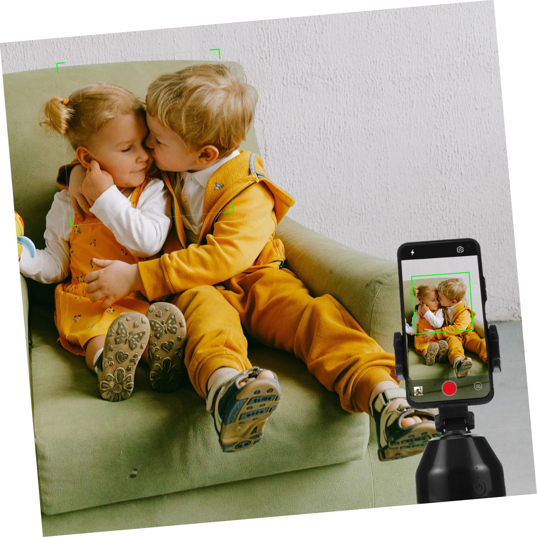 Homoyoyo Rotazione Gimbal Holder Per Smartphone Stabilizzatore Riconoscimento Facciale e Per Video Live Adatto Per Riprese e Eventi