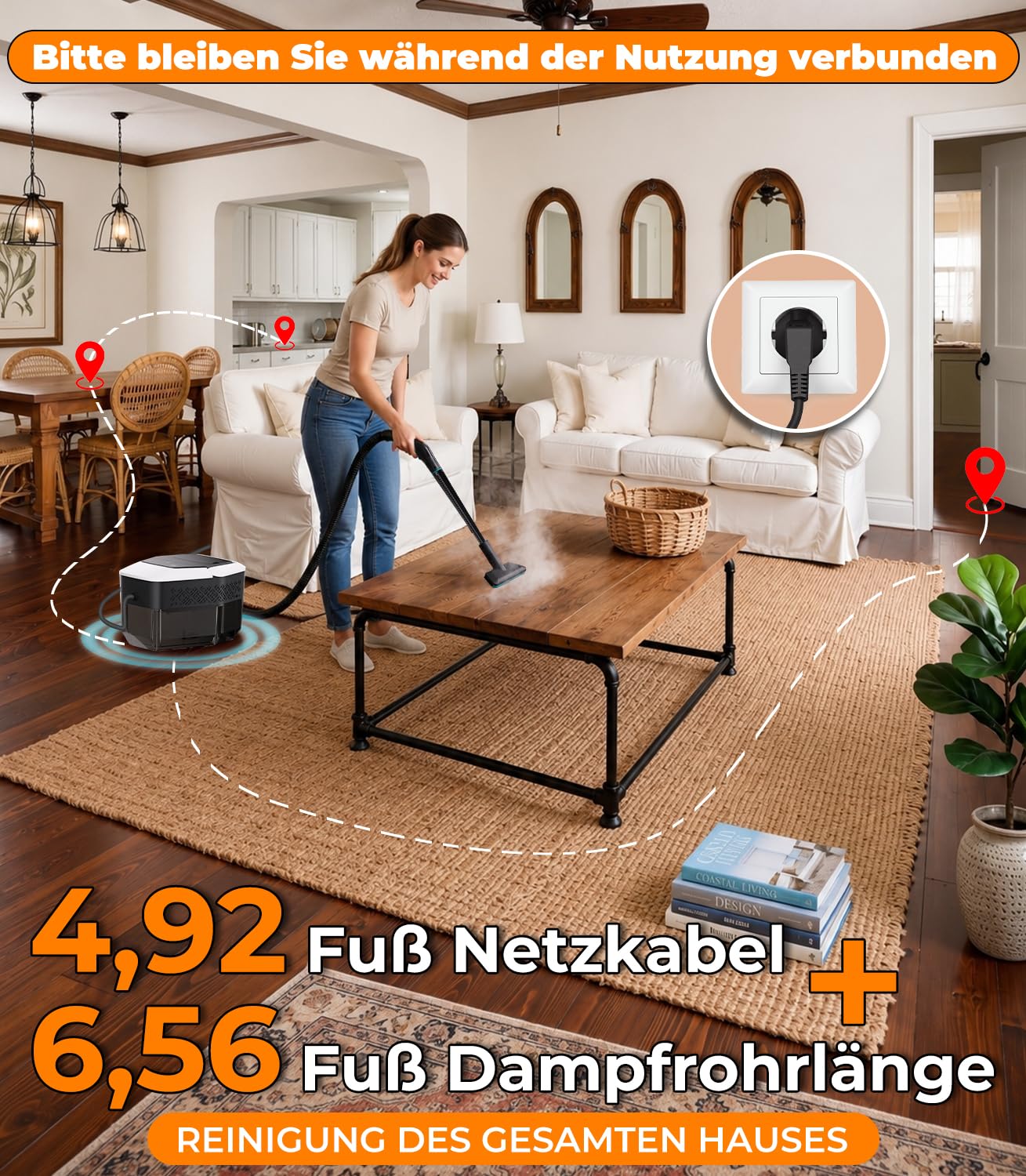 KYUT 16-in-1 Dampfreiniger【80% höhere Reinigungseffizienz – Branchenführer Nr.1】Dampfreiniger Handgerät【Dreifacher Sicherheitsschutz – 6 Konformitätszertifikate】1,8L Tank für Haushalt, Küche und Auto