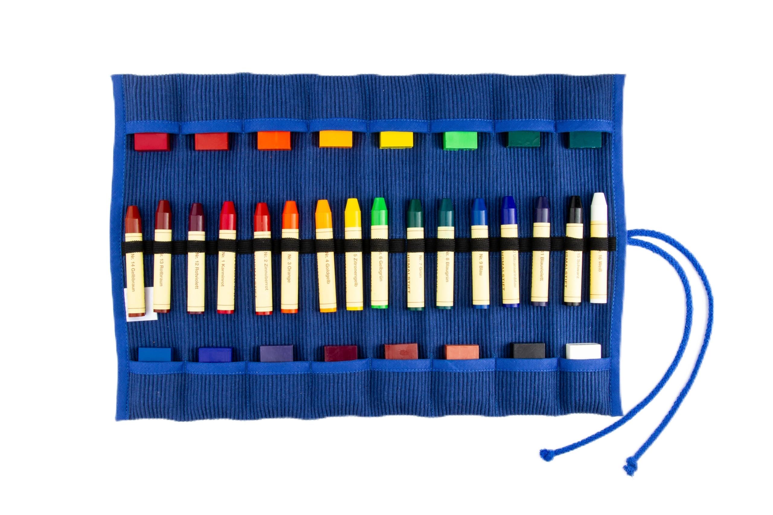 Estuche Waldorf de cera para Stockmar (relleno de 16 bucles azules)