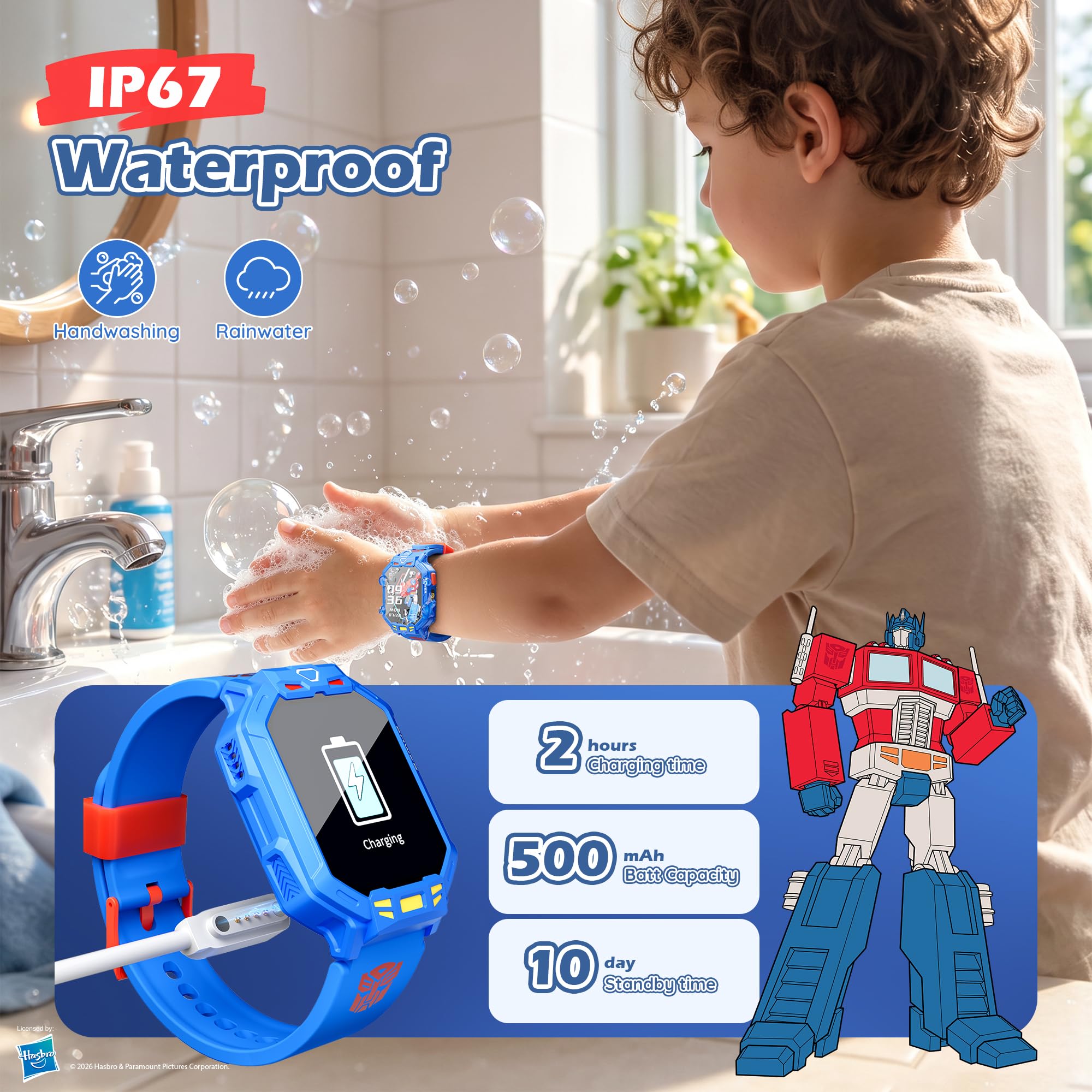 Transformers Kids Smart Watch for Ages 4-12, Music, Games & Learning Cards view 8