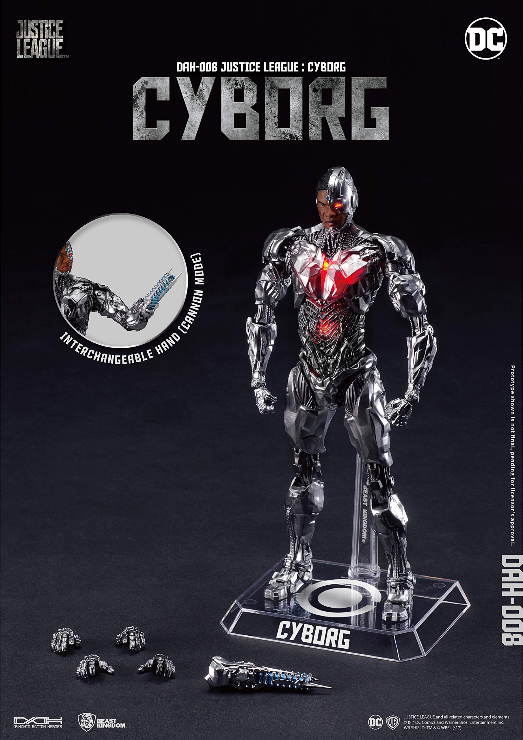 Beast Kingdom Justice League Movie: Dah-008 Dynamic 8Ction Cyborg