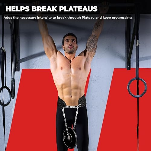 Miniatura 5 de Cinturón de inmersión con cadena cinturón de dominadas con peso, cinturón de peso de inmersión, cinturón de levantamiento de pesas para dominadas,
