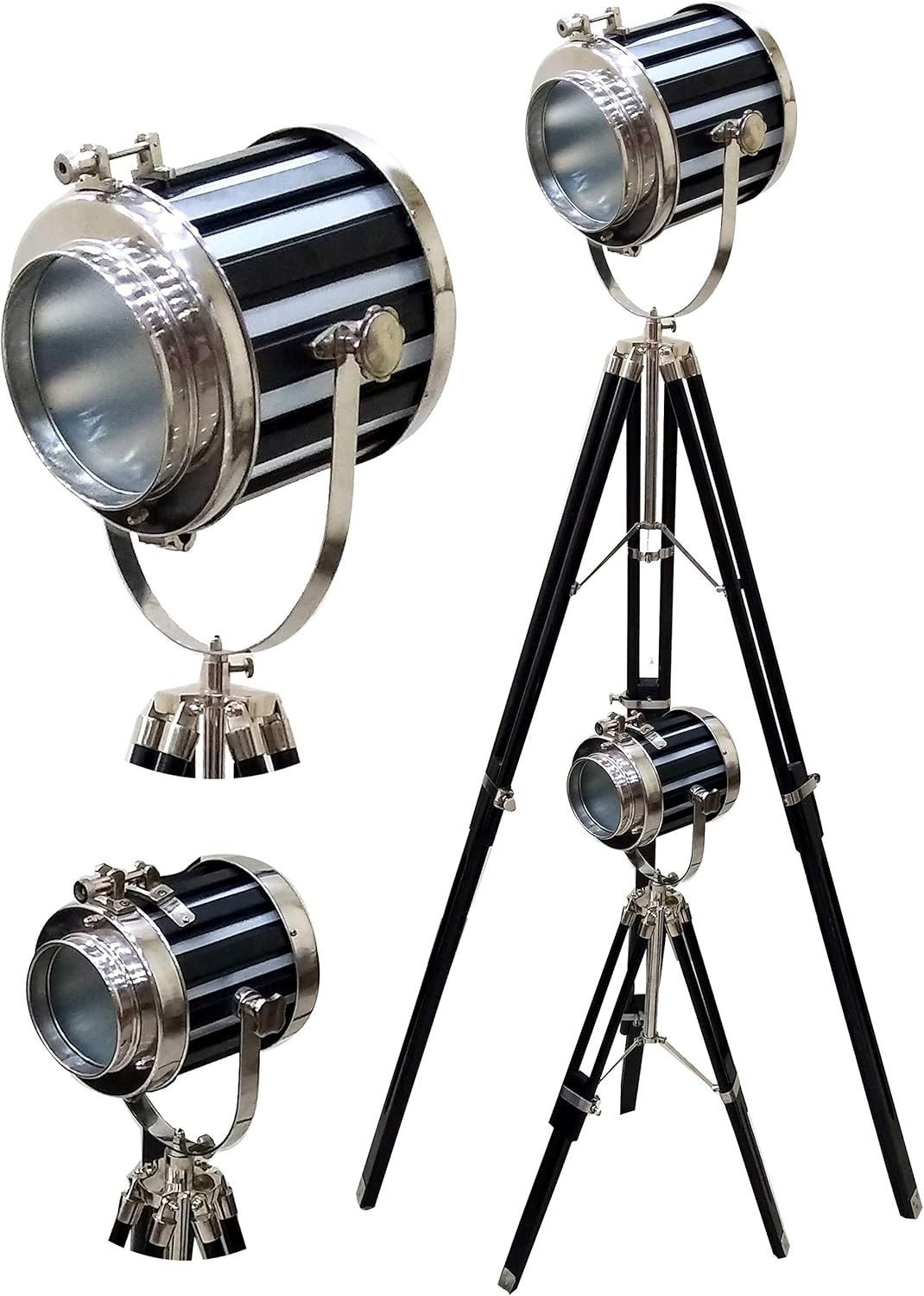 THOR INSTRUMENTS Nautical Design Hollywood Studio Spotlight Black