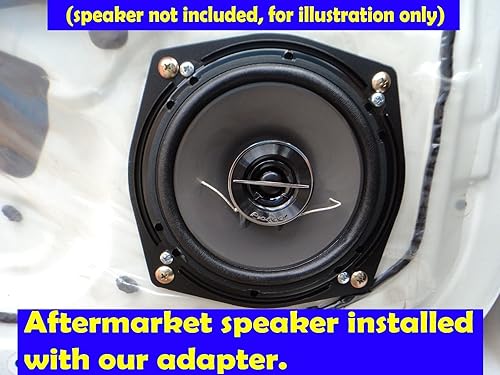 Miniatura 4 de Anillos espaciadores adaptadores de altavoces delanteros o traseros de 6 12 pulgadas y 6.5 pulgadas para Mitsubishi Lancer 2002-2007 - SAK058_55-1