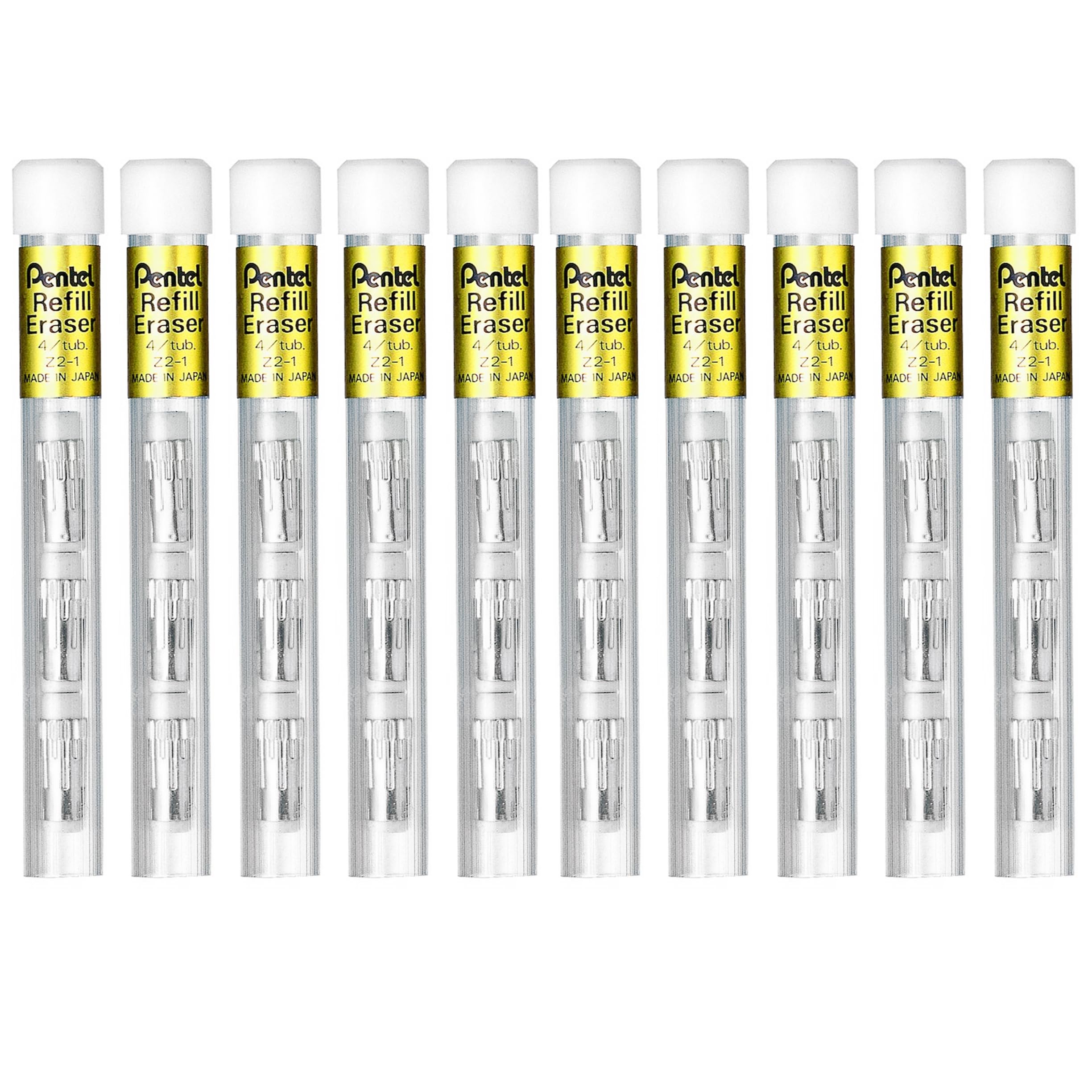 Pentel Refill Erasers For 120 DX Automatic Mechanical Pencil Z2-1N (10)