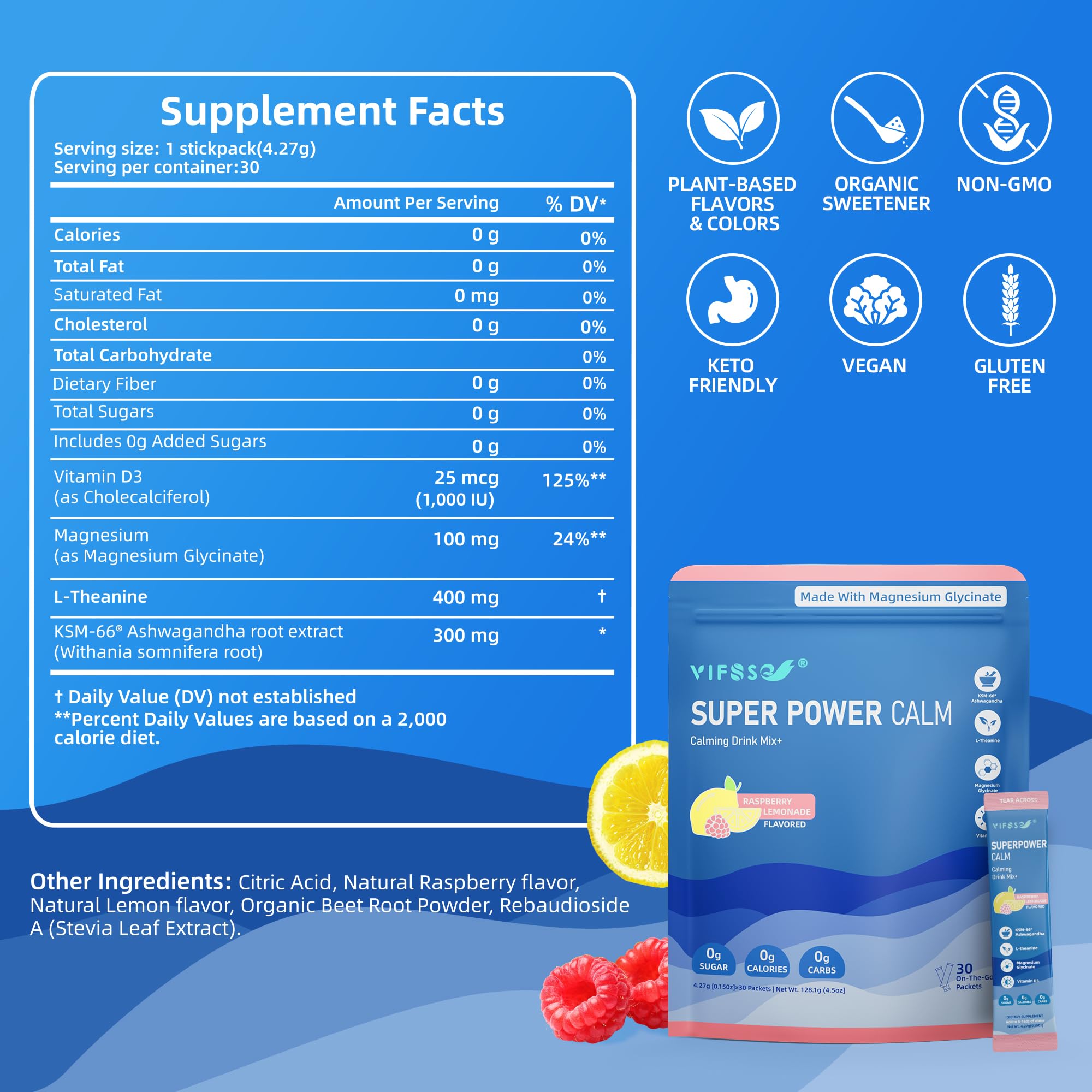 Calm X Raspberry Powder Snapklik.com : Super Power Calming Powdered Drink Mix, Raspberry ...