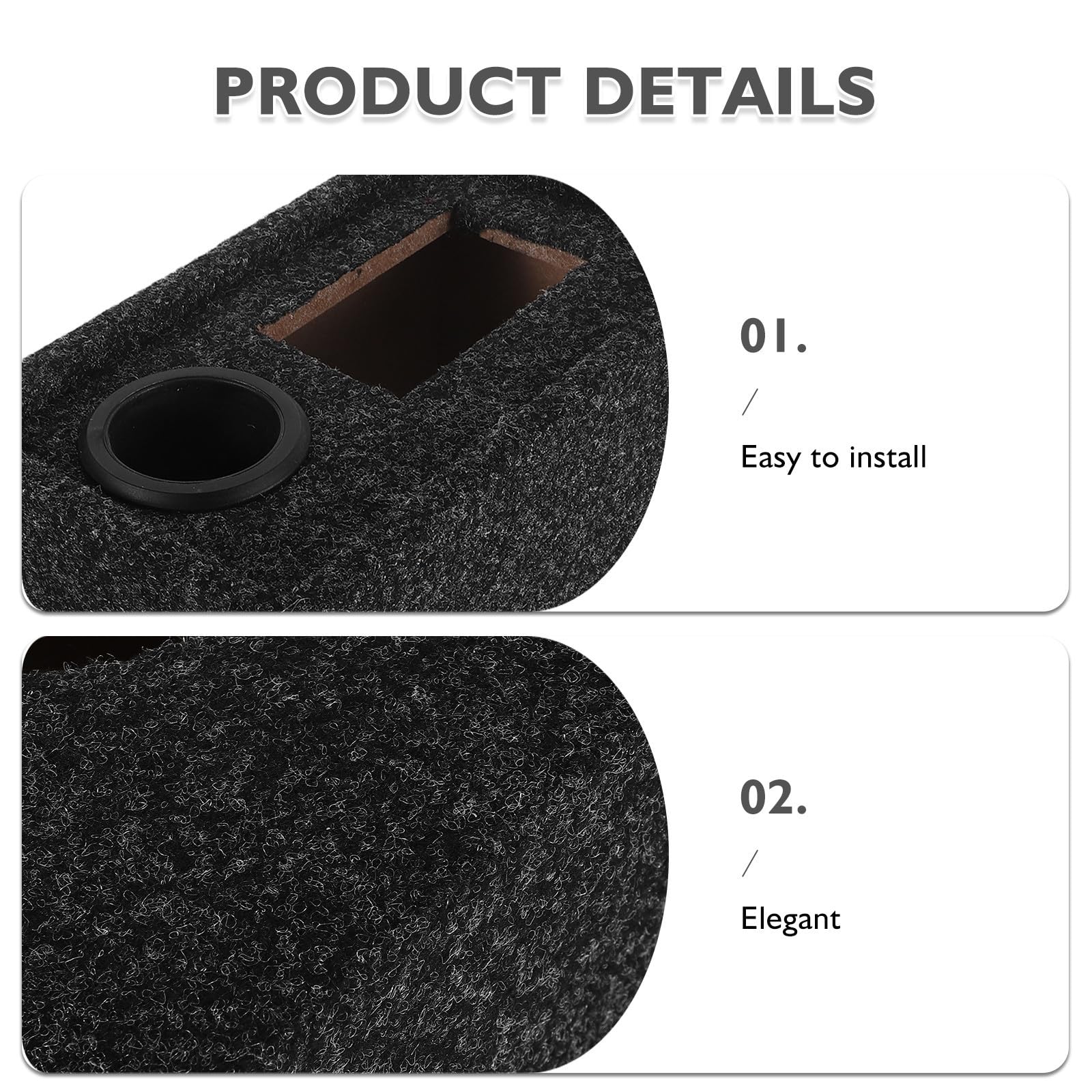 VANZACK Cassa Acustica Quadrata Ultra Sottile 6, 5 Pollici in Legno