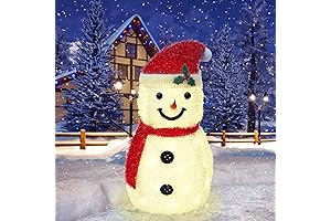 FISHOPE 2FT Color Changing LED Snowman for Yard & Home Decor
