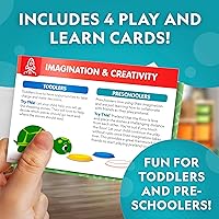 Vista 7 de National Geographic Kids - Piedras de equilibrio gigantes para niños – 12 piedras antideslizantes de 3 alturas con dados de espuma y tarjetas