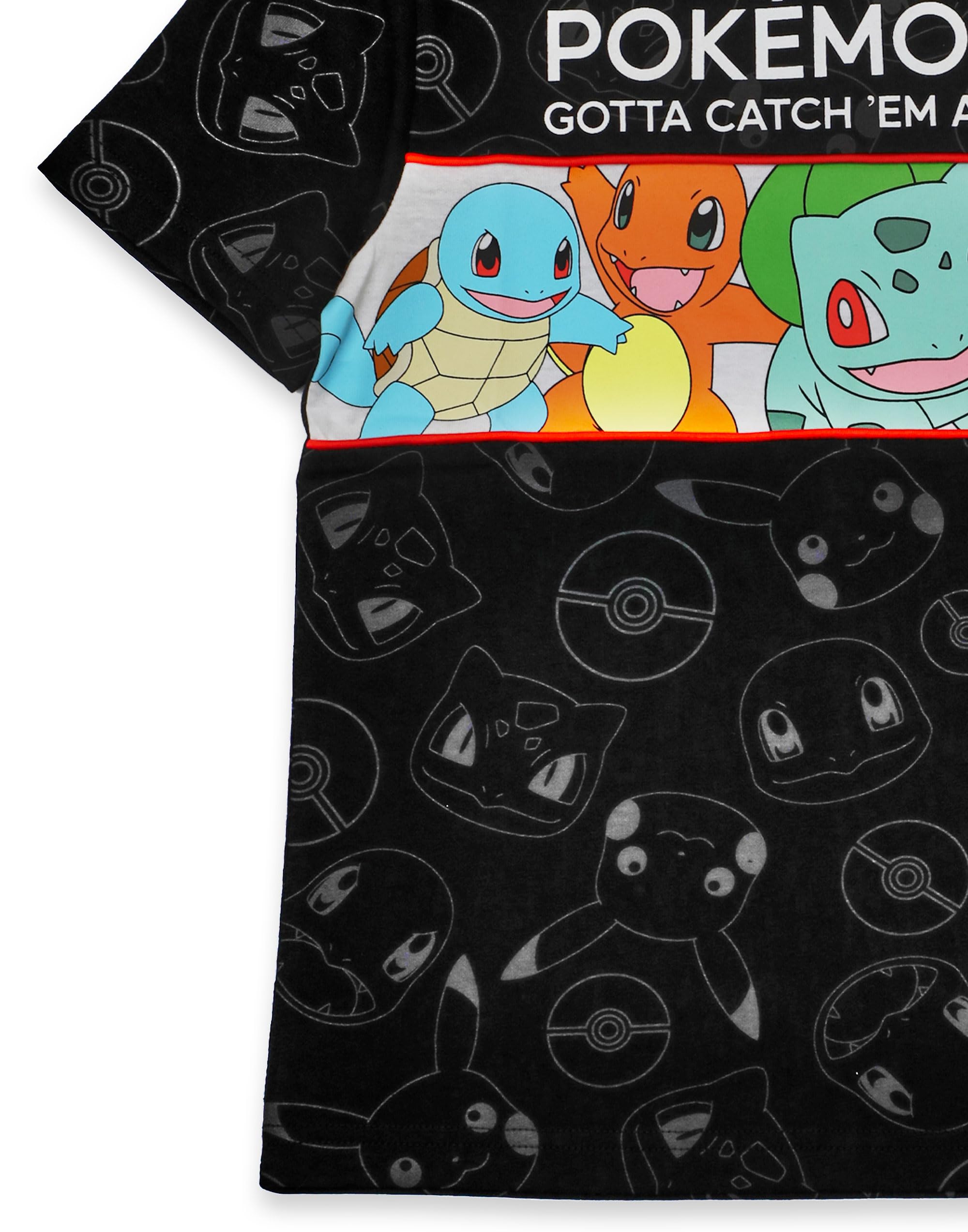 Pokemon T-Shirt Jungen Kinder Pikachu Charakter Spiel Grau Kurzarm Top