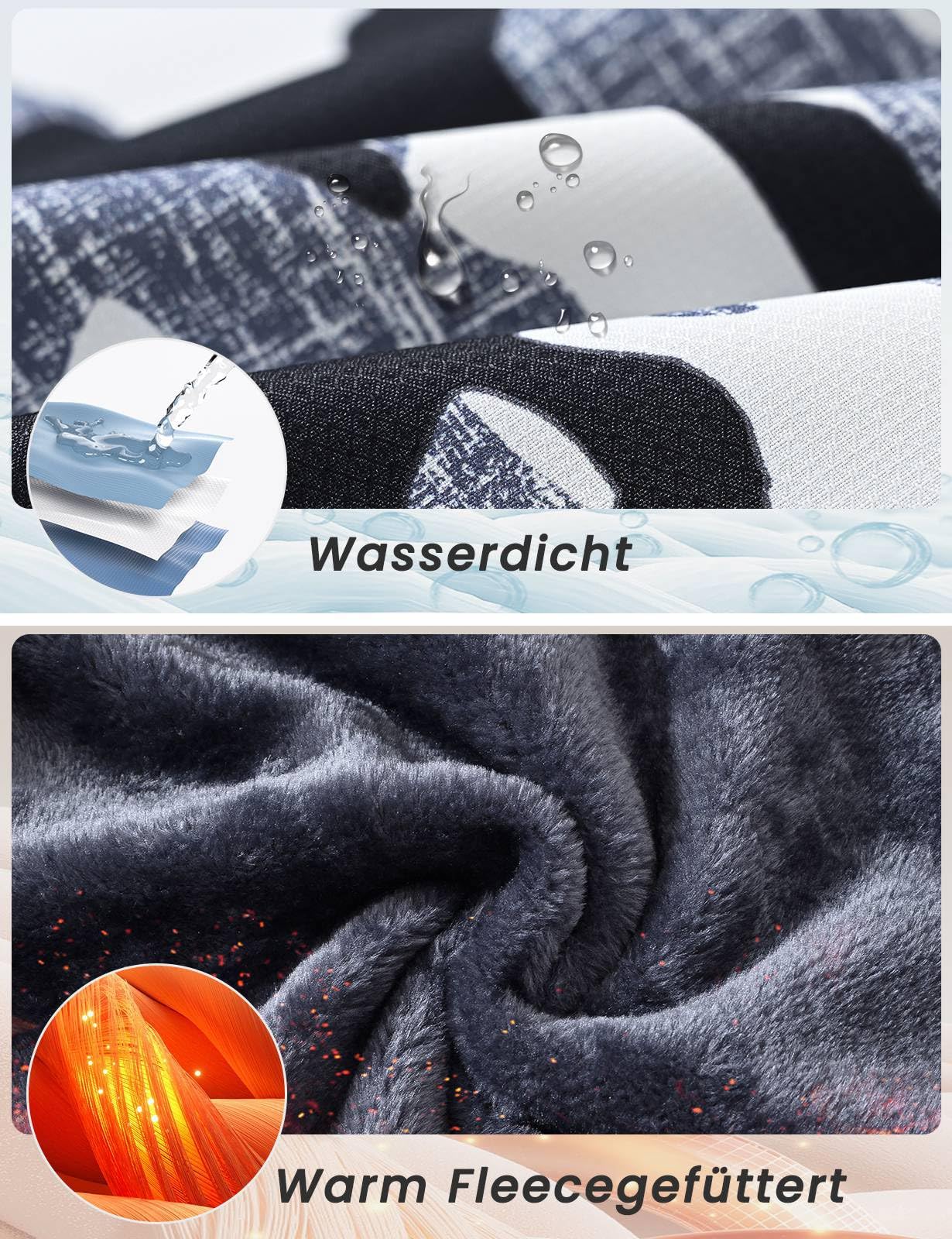 Rdruko Winterjacke Damen Wasserdicht Skijacke Snowboardjacke mit Kapuze | Winddicht Atmungsaktiv Schneejacke Softshelljacke Fleece Gefüttert Verdickt Wanderjacke Winter Outdoor Jacken