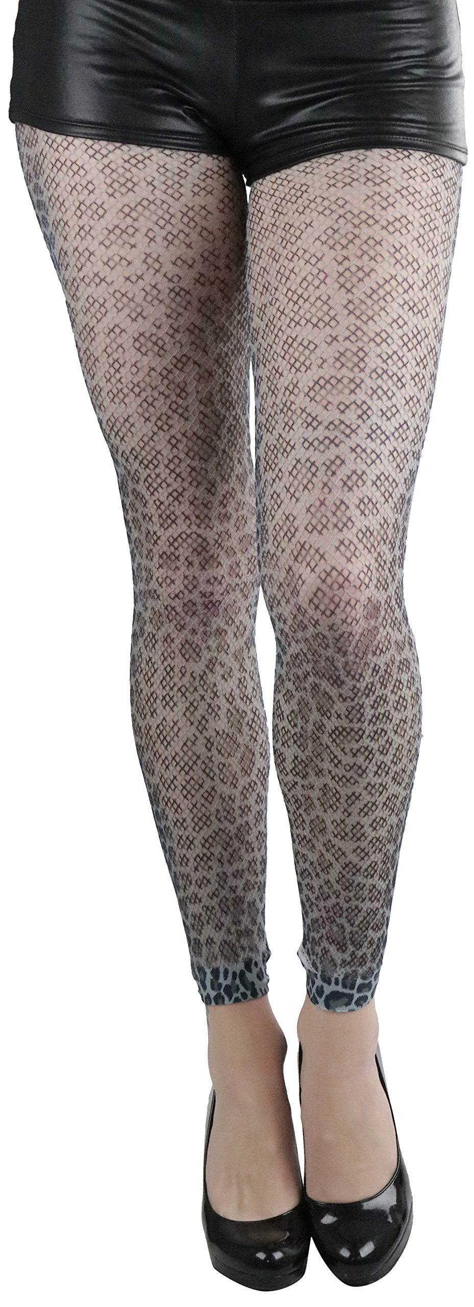 ToBeInStyle Women’s Footless Opaque Animal Zebra Tiger Tights Hosiery