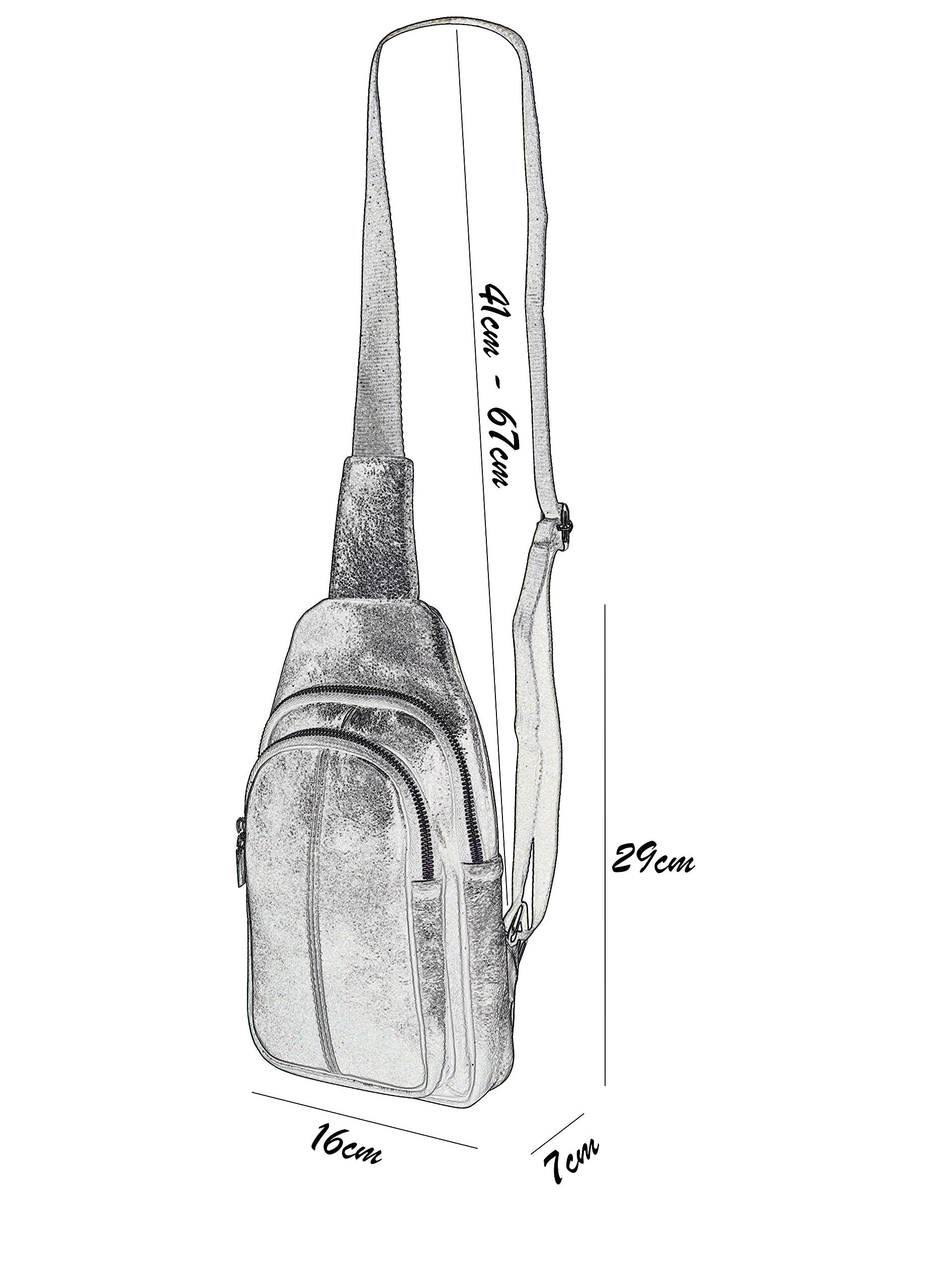 SH Leder Prawdziwa skóra damska unisex torba na piersi na festiwal, podróż, średniej wielkości, torebka na biodra, torba crossbody, damska skórzana torba 16 x 29 cm, Anita G545, brąz, m