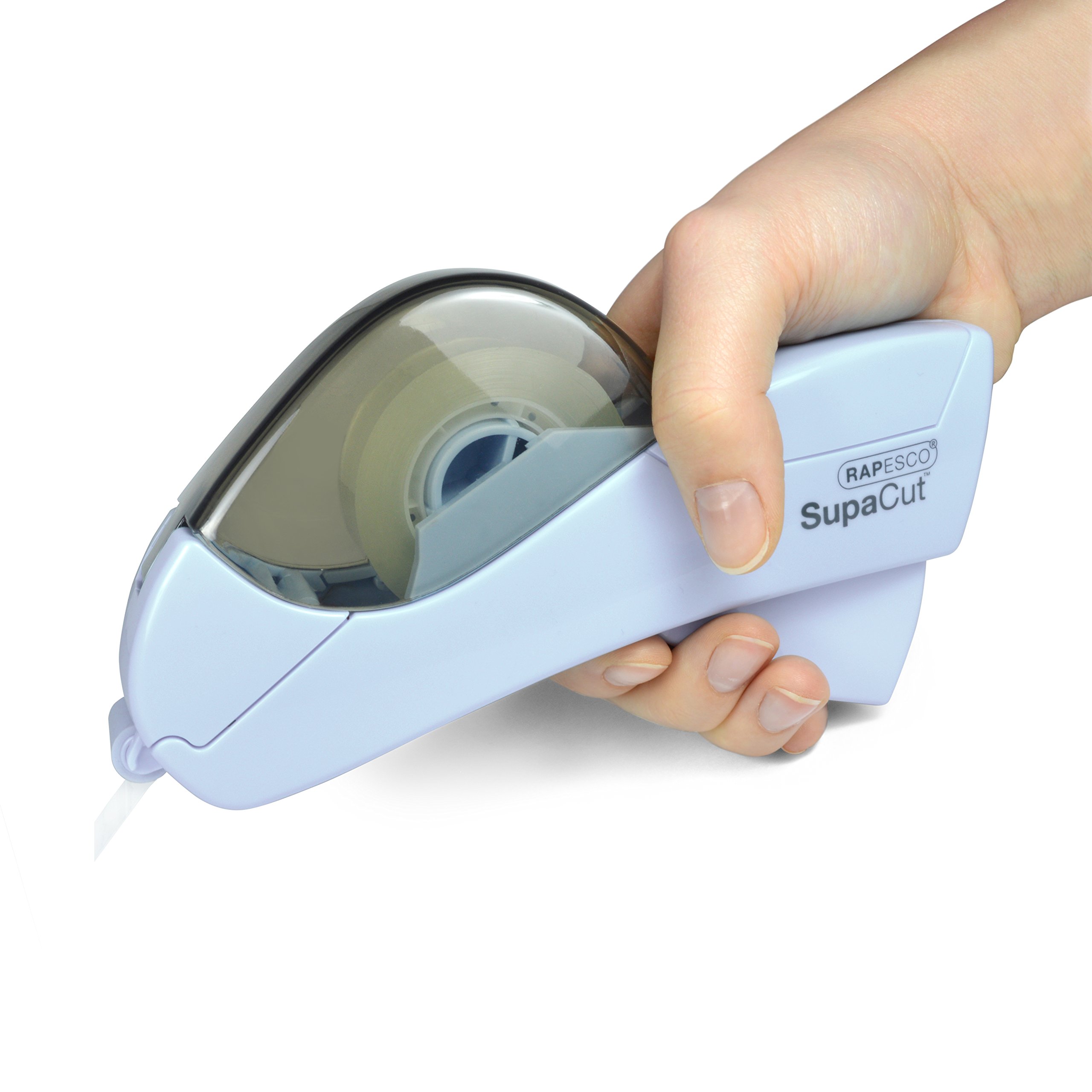 Rapesco 1442 SupaCut Dispensador de Cinta Adhesiva con 2 Rollos de Cinta, Celeste