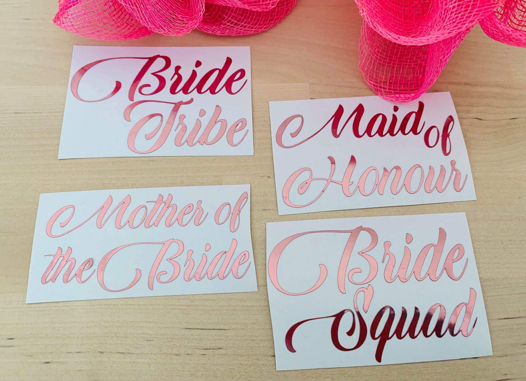 Murrielle Ltd Gold Decal Label For Wedding Party Champagne Flutes Glasses/Wine Glasses Metallic Rose (Groom)