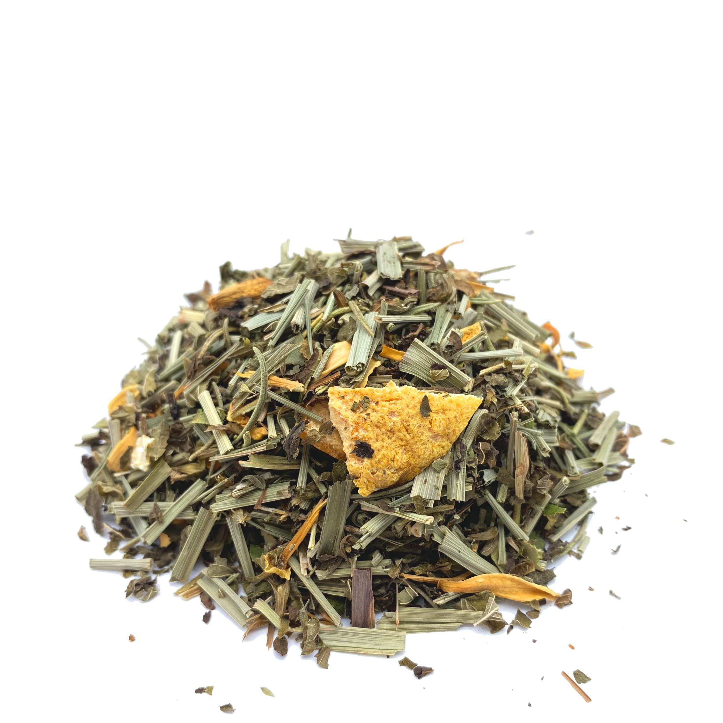 Kräutertee Zitrone Rosmarin mit Rosmarin-Zitrone-Geschmack, zitrus-fruchtig, frisch abgefüllt