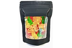 100 Pack Smell Proof Ultra Clear Window Mylar Bags 1/8 Eighth Plus...