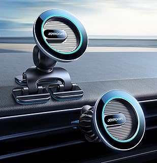 JOYROOM [2023 Newest] for MagSafe Car Mount, [Ultra Stable 3X Adhesion] Multi-Angle Rotated Magnetic Car Phone Holder for Car Dash, [Sturdy Metal Hook] Vent Magnet Car Mount for iPhone & Magsafe Case