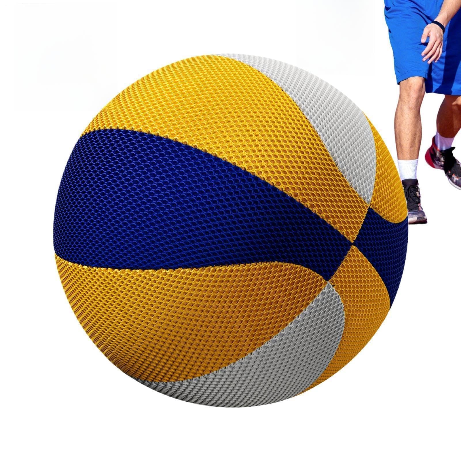 Cicha koszykówka - 24 cm elastyczna piłka sportowa z obręczą, do koszykówki wewnątrz, dla nastolatków, dorosłych, gra treningowa, do wewnątrz, sportów na świeżym powietrzu