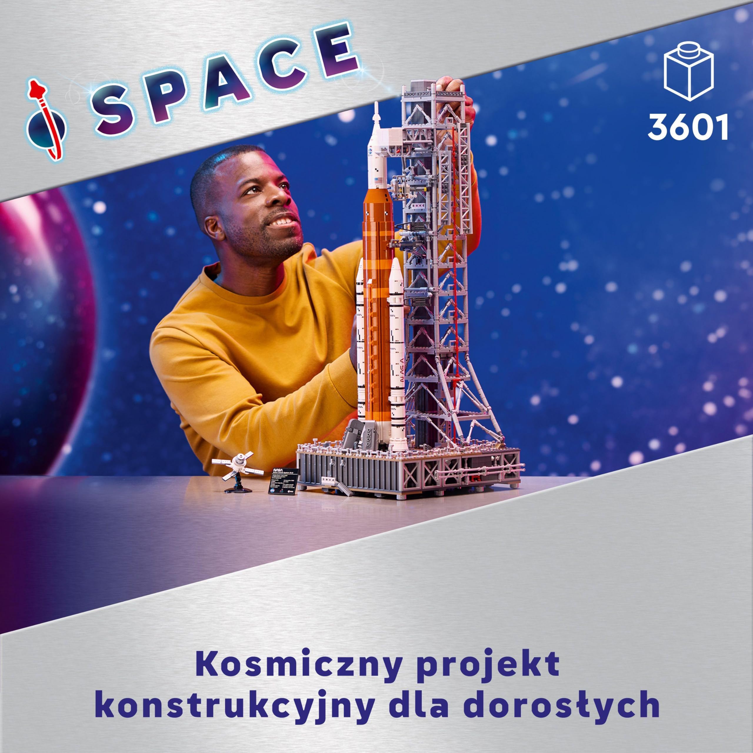 LEGO Icons Rakieta SLS NASA Artemis 10341 | Model kosmiczny, zestaw konstrukcyjny dla dorosłych, prezent dla fana kosmosu, ozdoba na biurko, 3601 elementów