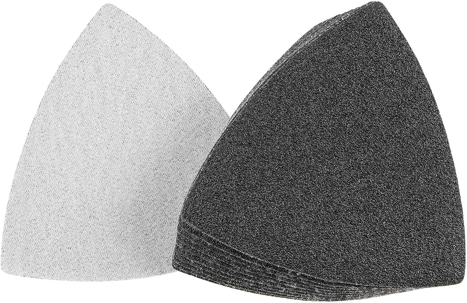 30PCS 80 Grit Triangle Sanding Pad, Silicone Carbide Hook and Loop Sanding Pads fit 3-1/2" Oscillating Multi-Tool, Electrostatic Sand Planting Triangle Sandpaper for Wet and Dry Use