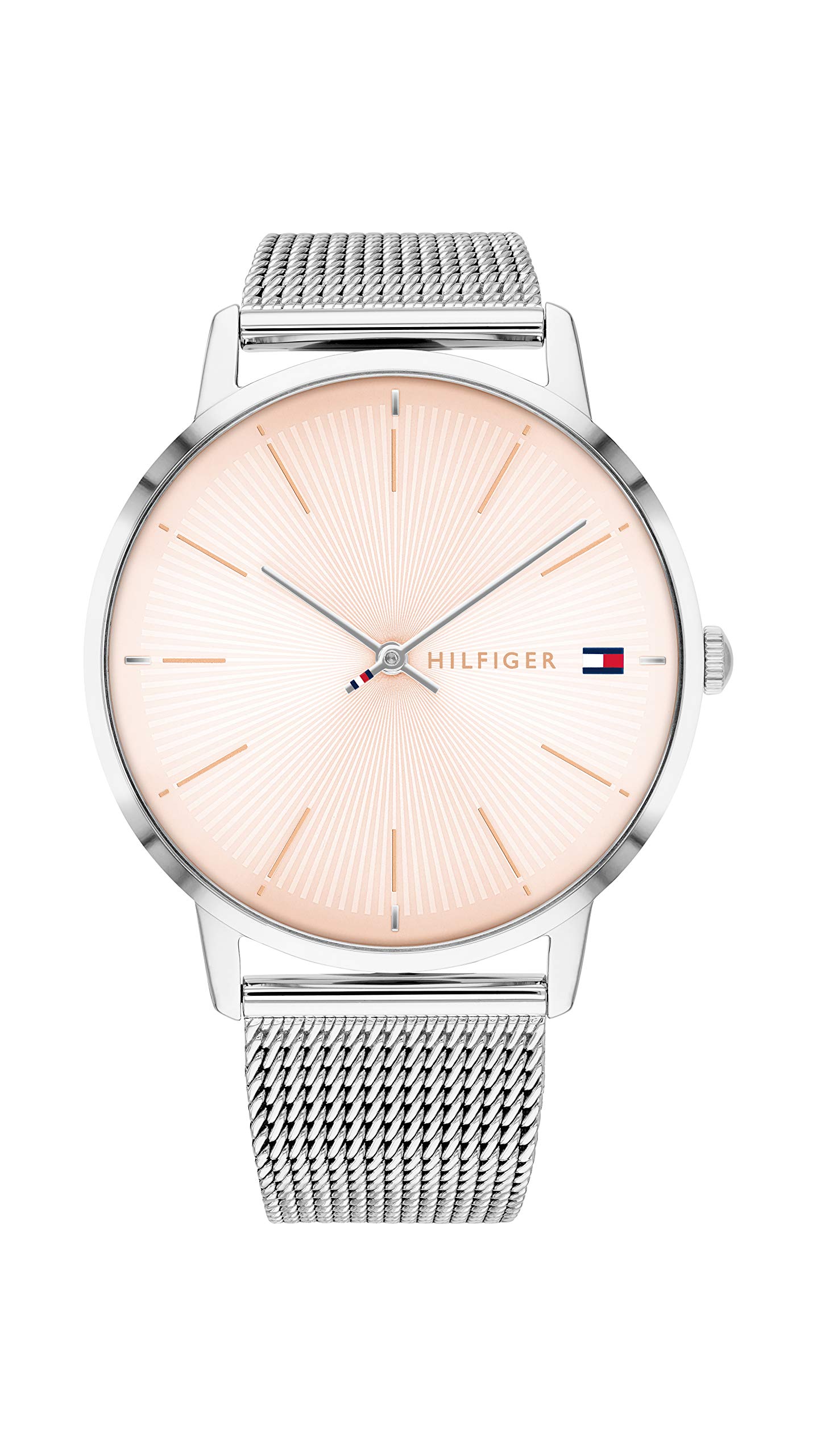 Tommy Hilfiger Reloj Analógico de Cuarzo para mujer con correa de malla de acero inoxidable