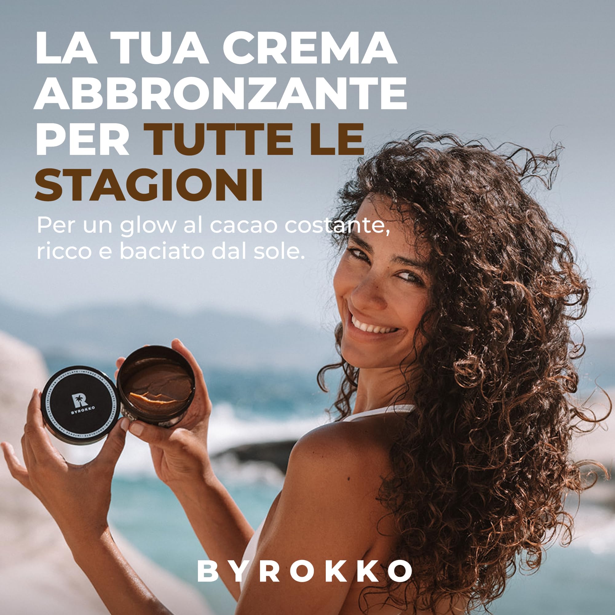 BYROKKO Shine Brown Crema Acceleratore Abbronzante Al Cioccolato (200 ml), Rapida Super XXL Per Un'abbronzatura Intensa, Efficace Sotto Lettini E Sole All'aperto