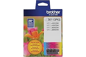 Brother MFCJ497DW Printer LC30113PKS 3-Pack Standard Cartridges