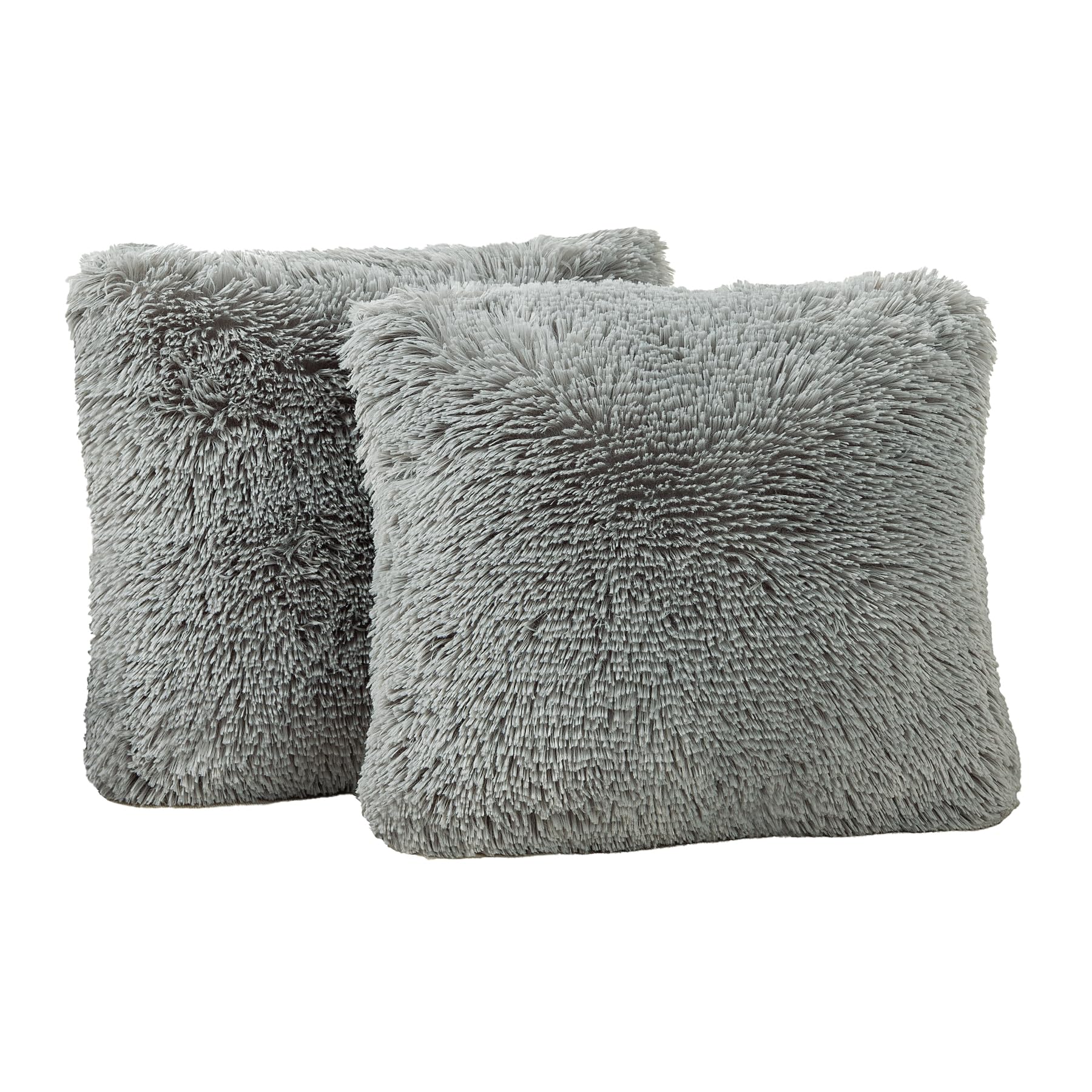 TOONOW - Juego De 2 Fundas De Almohada Decorativas De 18 X 18 Pulgadas, Fundas De Almohada Cuadradas De Piel Sintética De Lujo Para Sofá, Sala De Estar, Recámara, Sin Relleno De