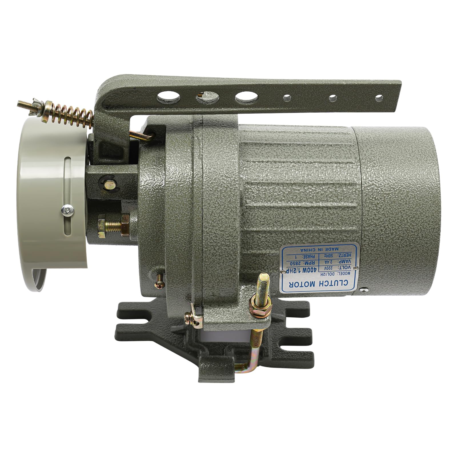Motore elettrico per macchina da cucire, 400 W, per macchine da cucire industriali, 2850 giri/min, servomotore da 220 V, motore da cucire industriale, grigio, con copertura protettiva