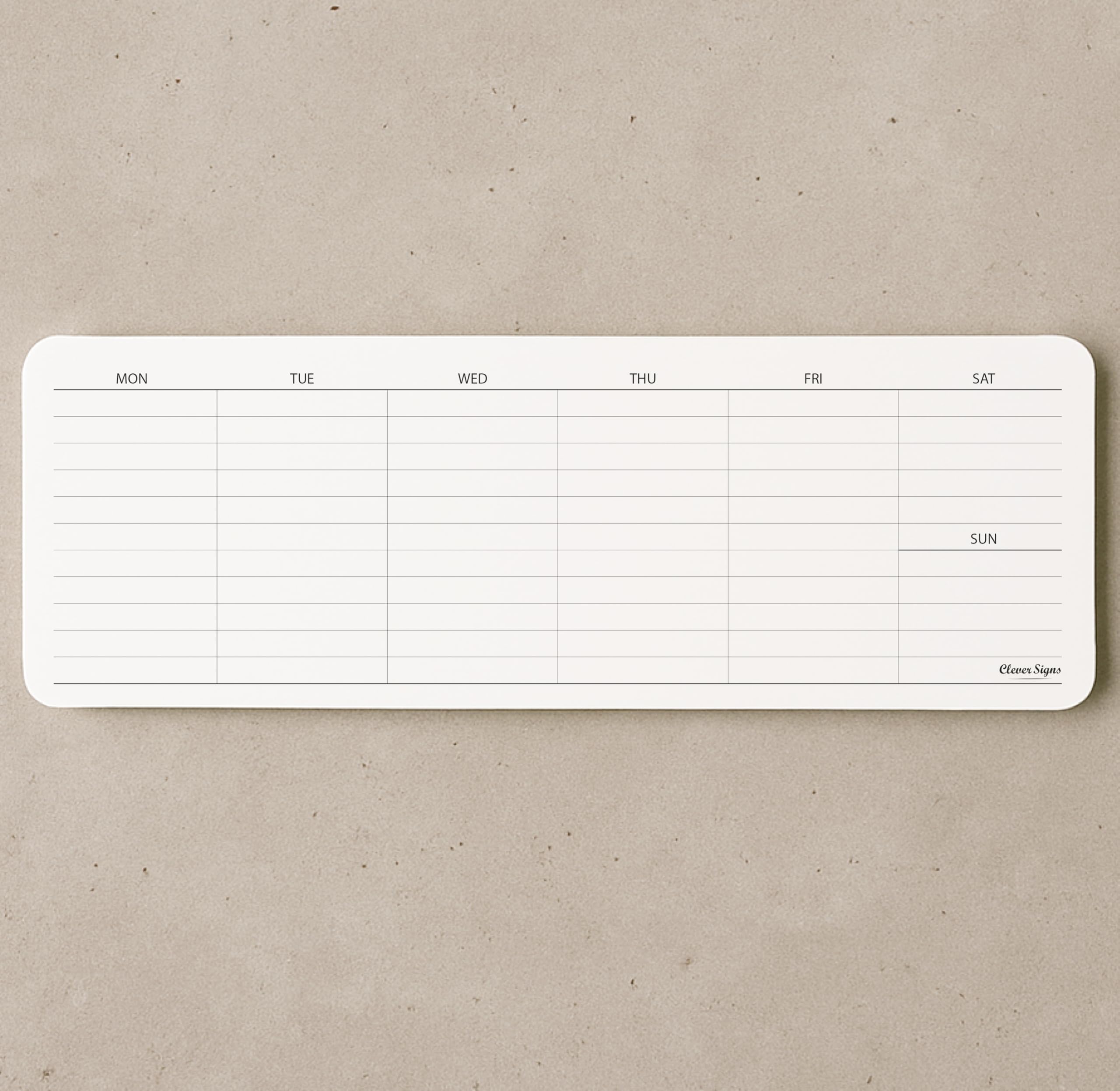 Wochenplaner-Block, wöchentliche To-Do-Listen-Notizblock, abreißbar, undatiert, Wochenplaner-Notizblock, (10,7 x 29,7 cm), dickes Premium-Papier mit Rückenstütze aus Karton, Wochenplaner, von CLEVER
