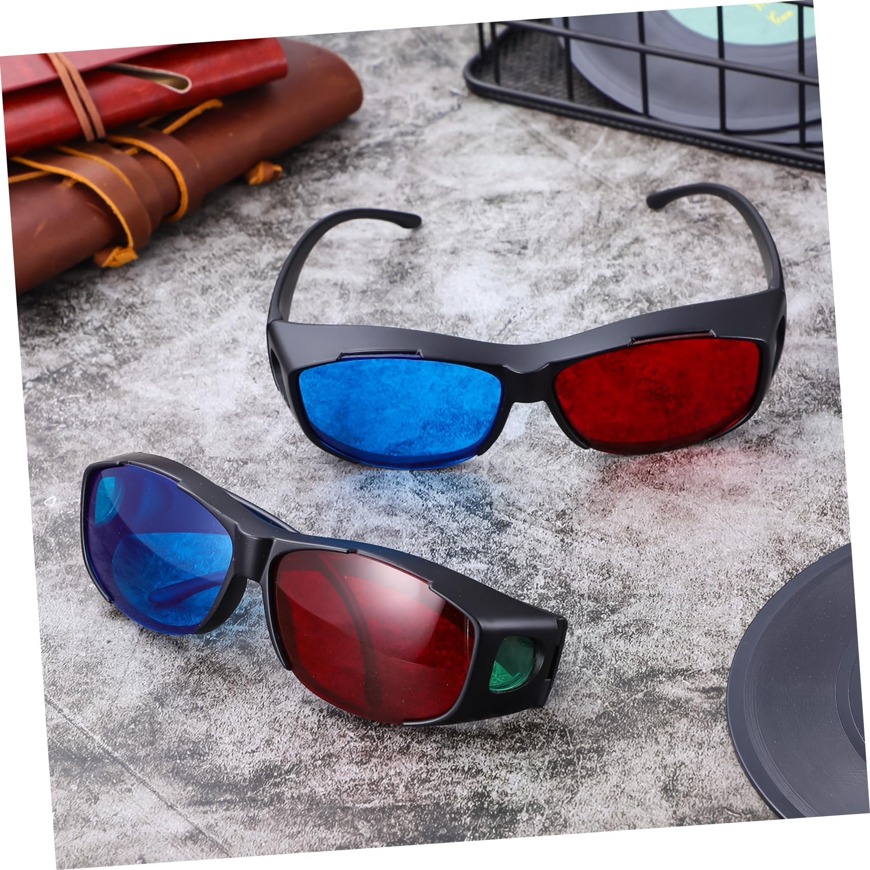 Mikikit Cinema Glasses Red Lenses 3D Movie Glasses for Home Theater Lightweight and Comfortable