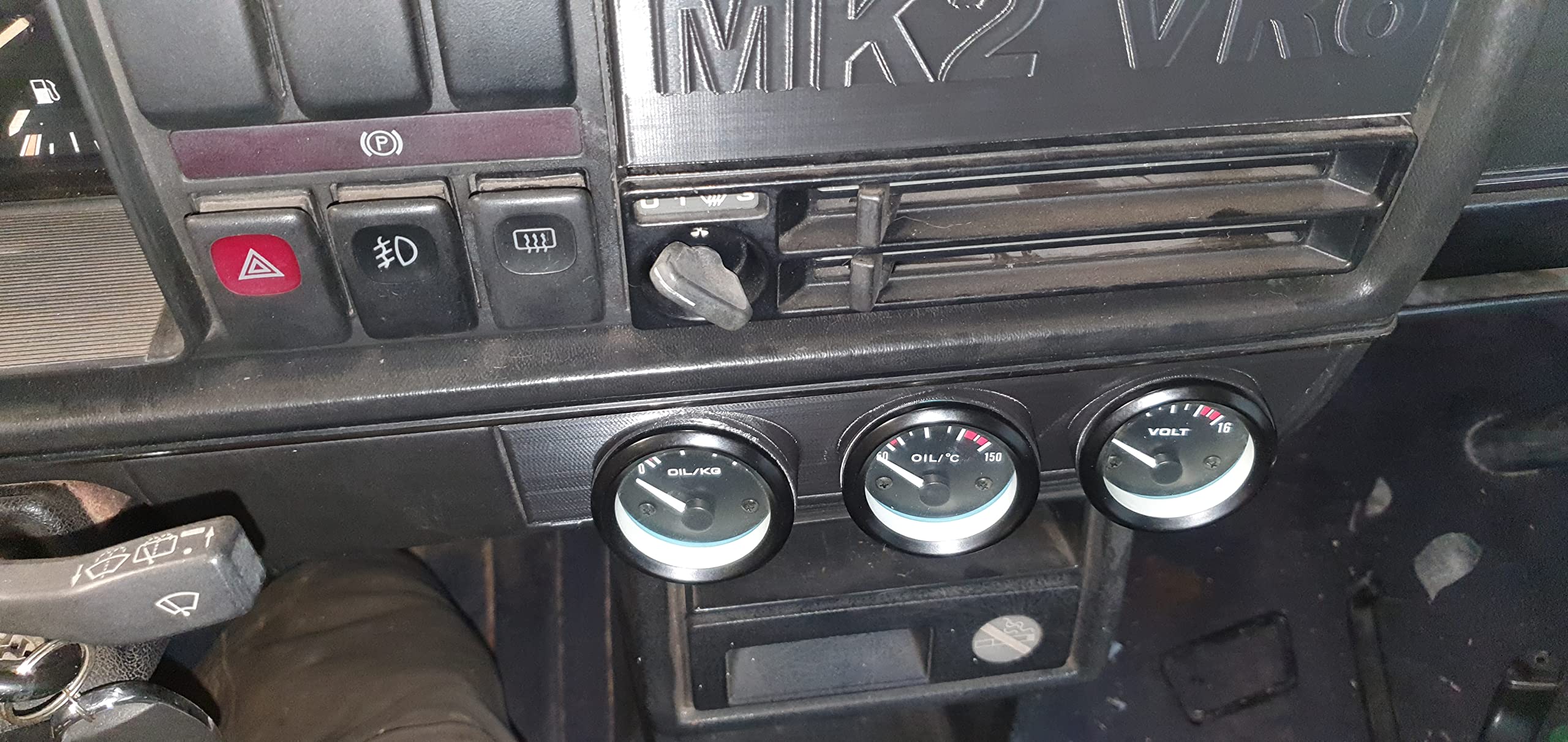 Halter für Lambda Anzeige Zusatzinstrumente Ø52mm VW Golf 2 und Jetta 2