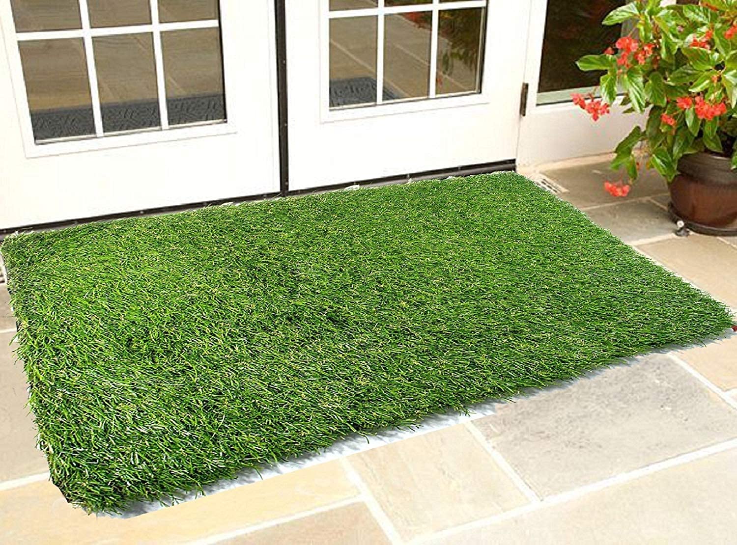 Synthetic Grass Turf 2' x 3' - 40mm Professional Dog Grass Mat - Self Draining Mat - Outdoor Turf Carpet - Polypropylene Fake Grass - Grass Rugs - Artificial Rugs for Family and Pets