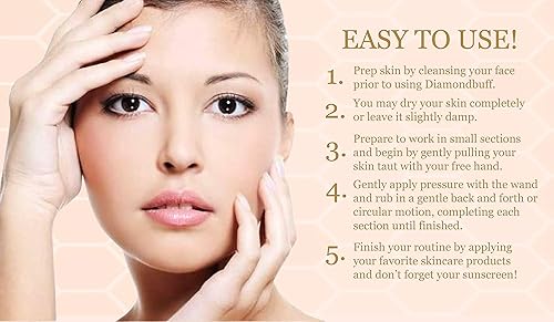 Miniatura 4 de Bee Stunning DIAMONDBUFF - Herramienta de exfoliación microderma para piel brillante y radiante en casa reduce el acné las líneas finas las arrugas