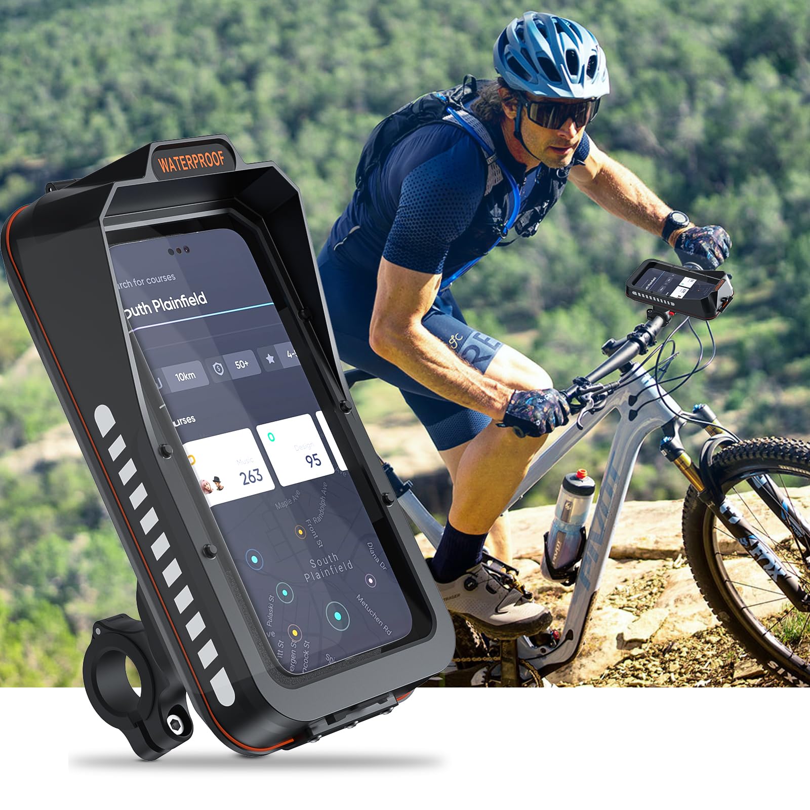 Bike Phone Mount Bike Phone Holder, Water Resistant Motorcycle