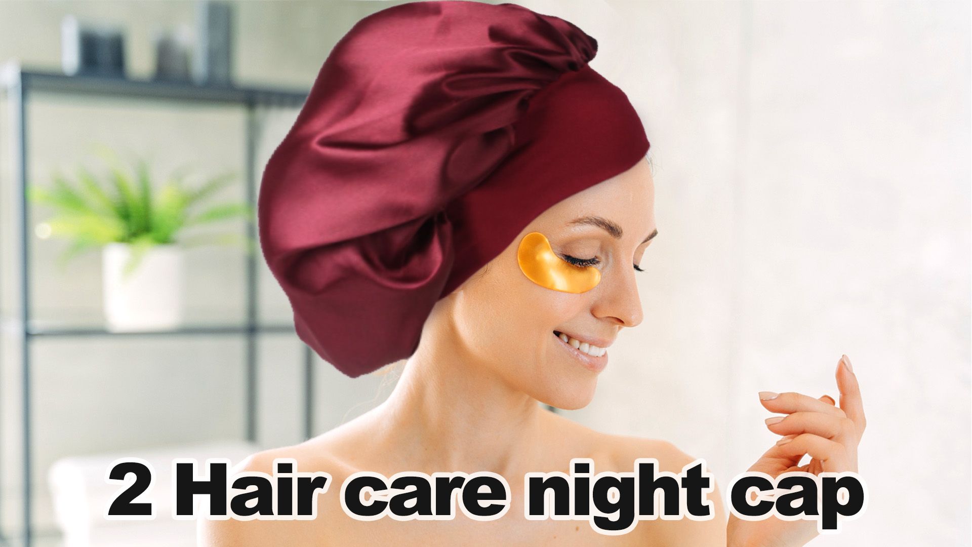 Loomify 2 Pezzi Cuffia di Seta per Dormire, Berretto da Notte in Raso Regolabile per Capelli Ricci, per Donna e Ragazza (Nero, Rosa
