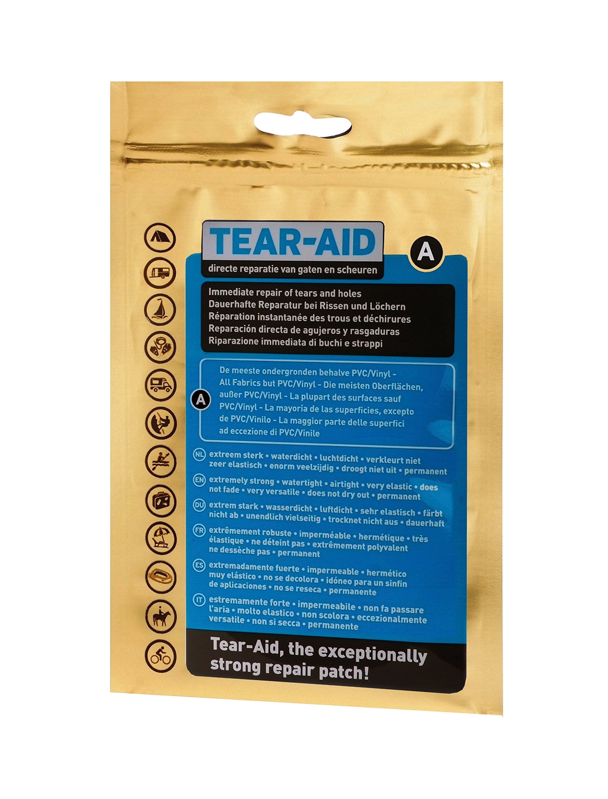 TEAR-AID 1886001 850200 Reparaturset, Typ A-Transparent