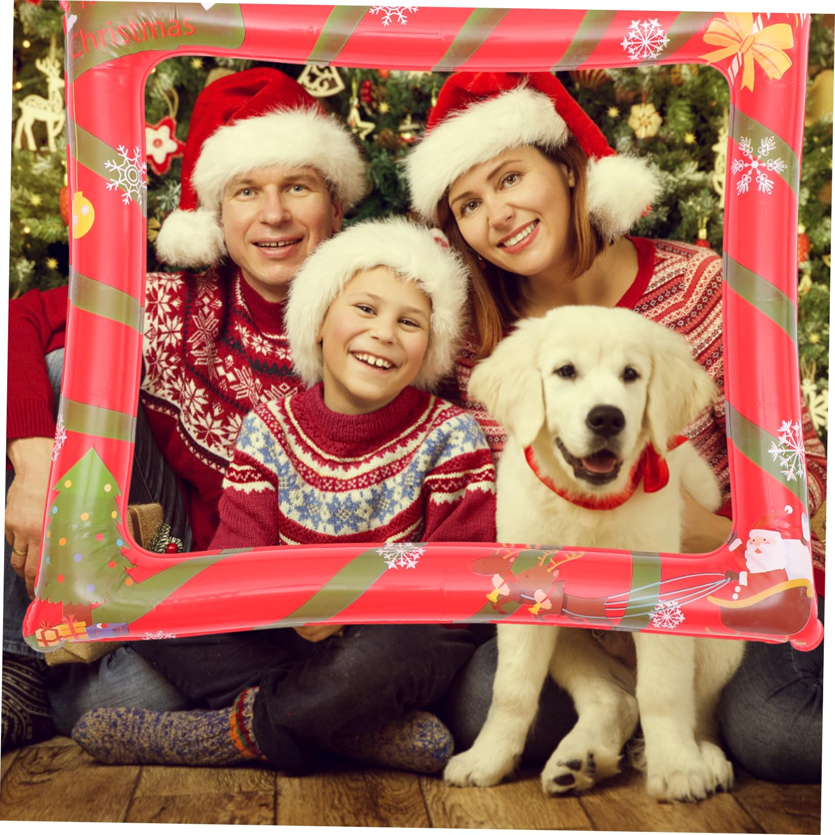 COLLBATH 2 Stück Aufblasbarer Bilderrahmen Für Weihnachts-Party Fotoautomaten-Requisiten Partyzubehör
