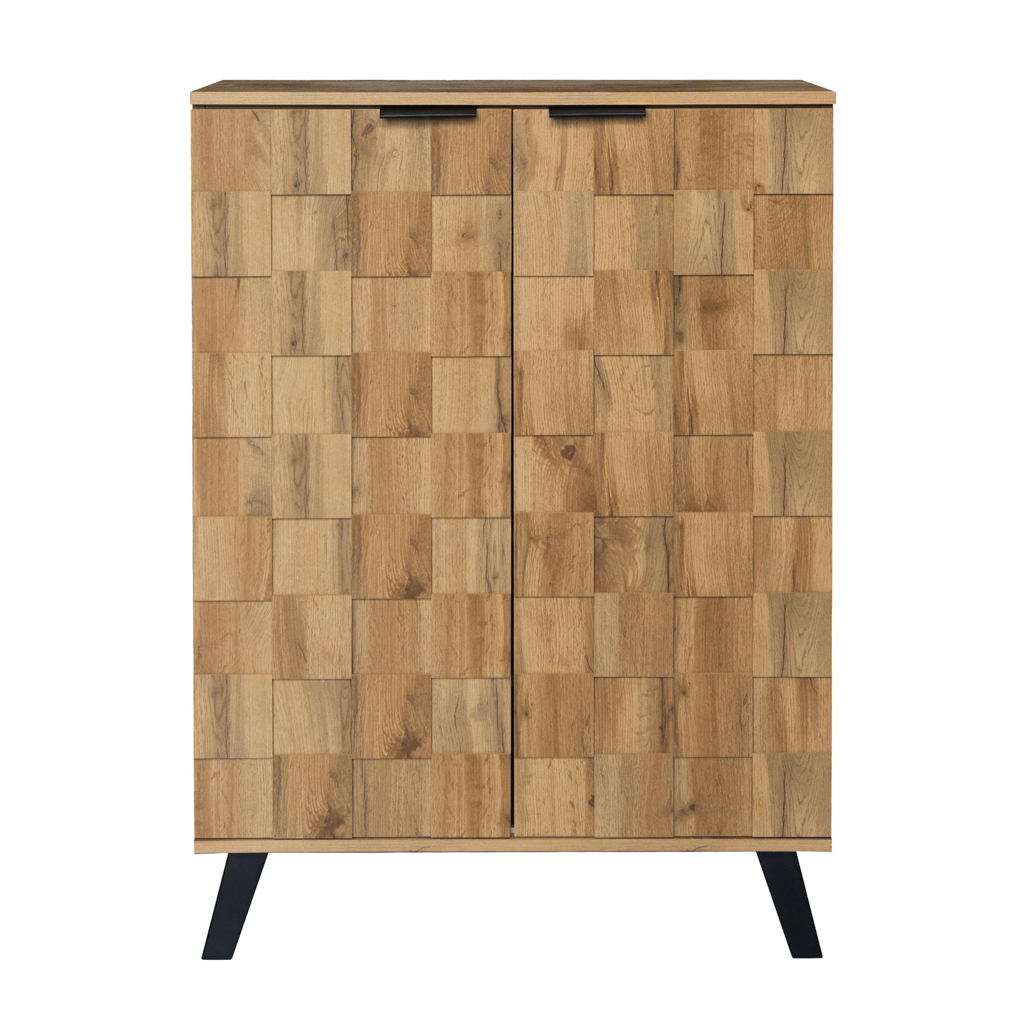 Aparador, zapatero, armario de cocina, armario de almacenamiento, buffet con 5 compartimentos y estantes ajustables, para cocinas, comedores y salones, pasillos, 80,5 x 35 x 109,5 cm