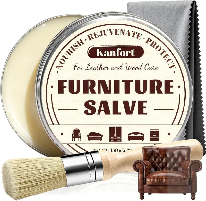 Bálsamo para Reparação e Condicionamento de Couro e Móveis kanfort com Escova KT-1