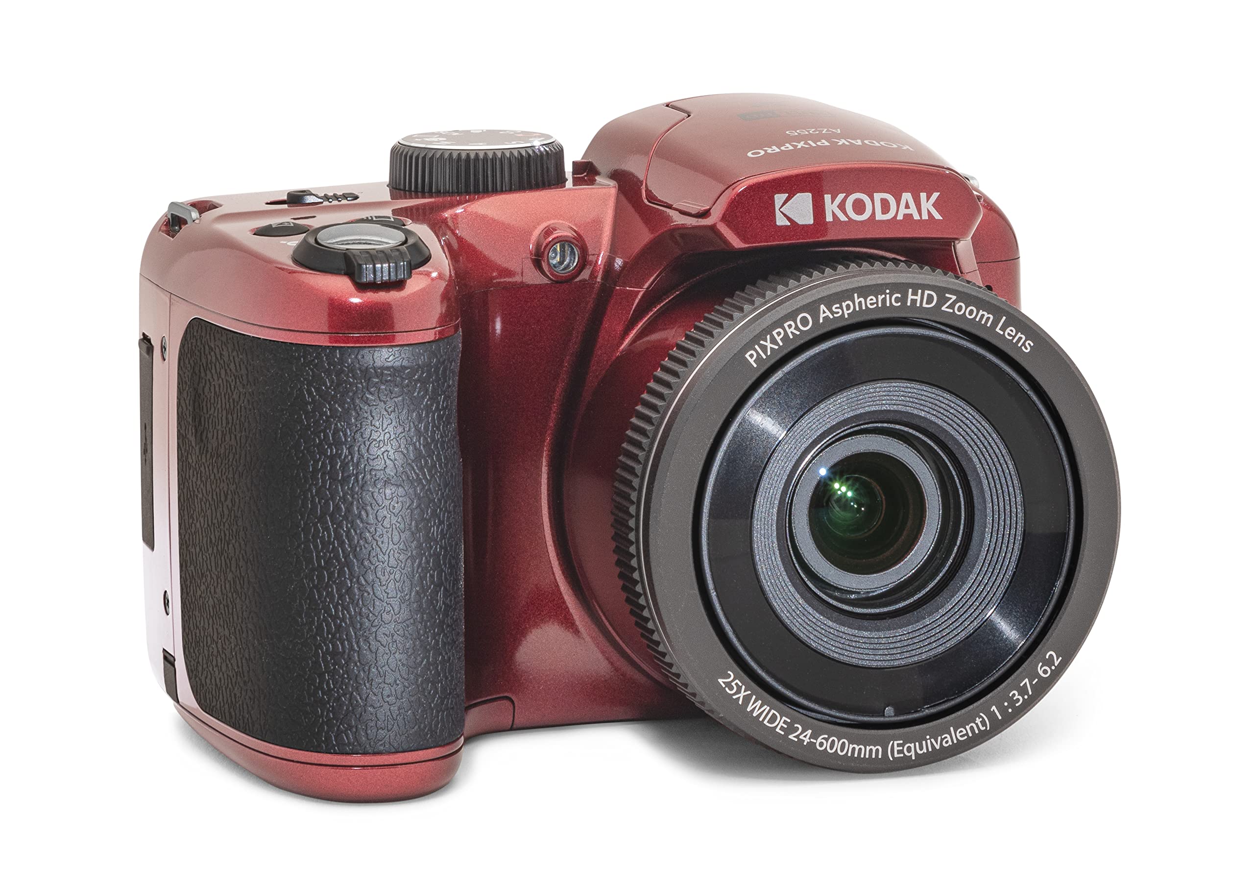 KODAK PIXPRO AZ255-RD 16MP Digital Camera 25X Optical Zoom 24mm Wide Angle Lens Optical Image Stabilization 1080P Full HD Video 3" LCD Vlogging Camera (Red)
