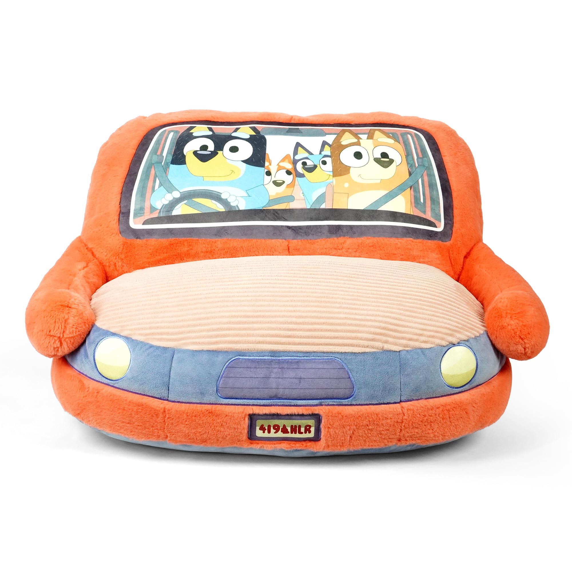 Bluey Car Sofa – Kids Plush Armchair Seat Family Car Design – Soft & Comfy Toddler Lounge Chair for Bedroom or Playroom – Lightweight & Portable Children’s Furniture — image 1