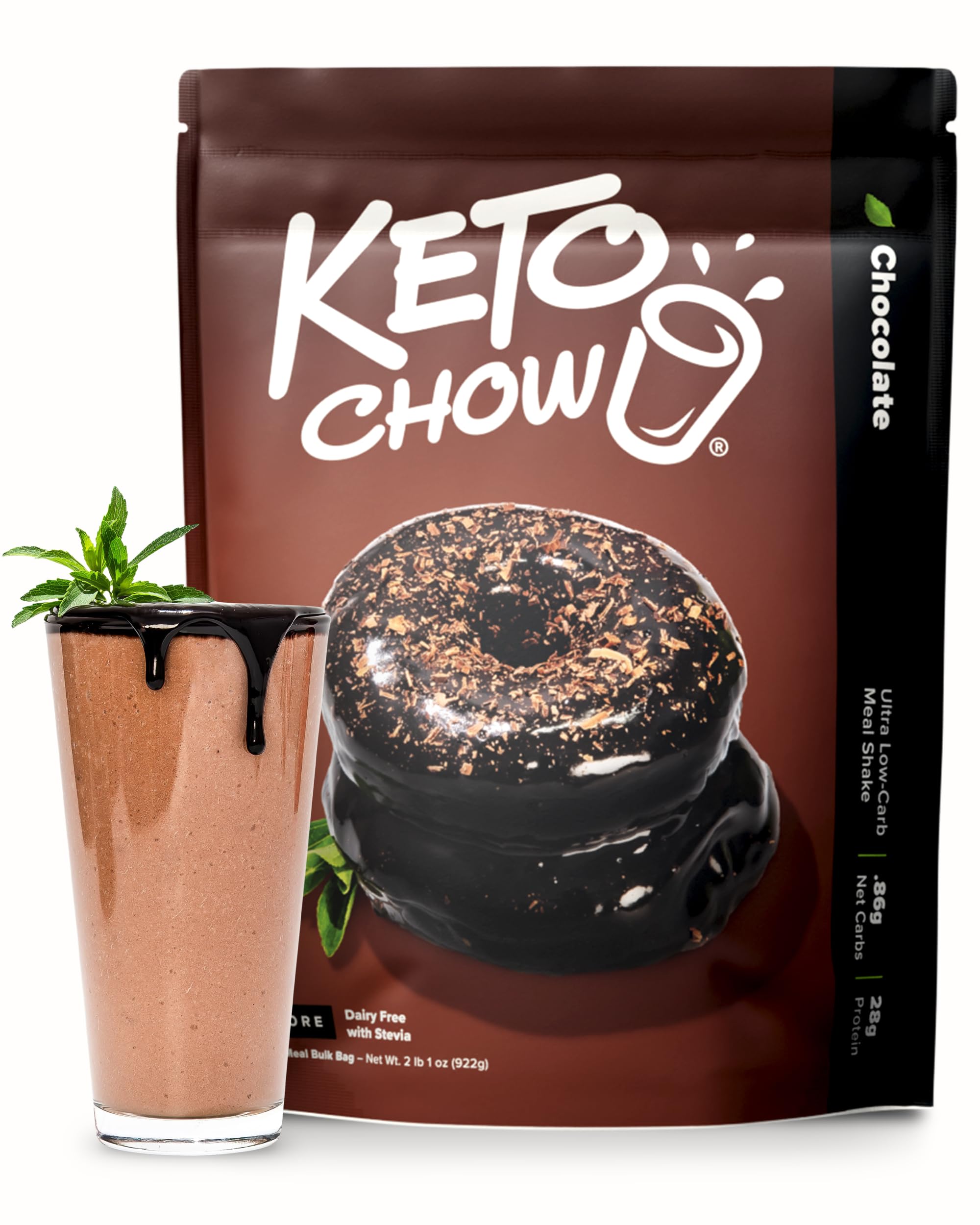 Amazon.com: Keto Chow Chocolate CORE w/Stevia Meal Replacement