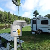 Vista 7 de Salida de energía temporal de 50 amperios para RV con interruptor, caja de interruptores al aire libre Briidea con carcasa impermeable NEMA 3R