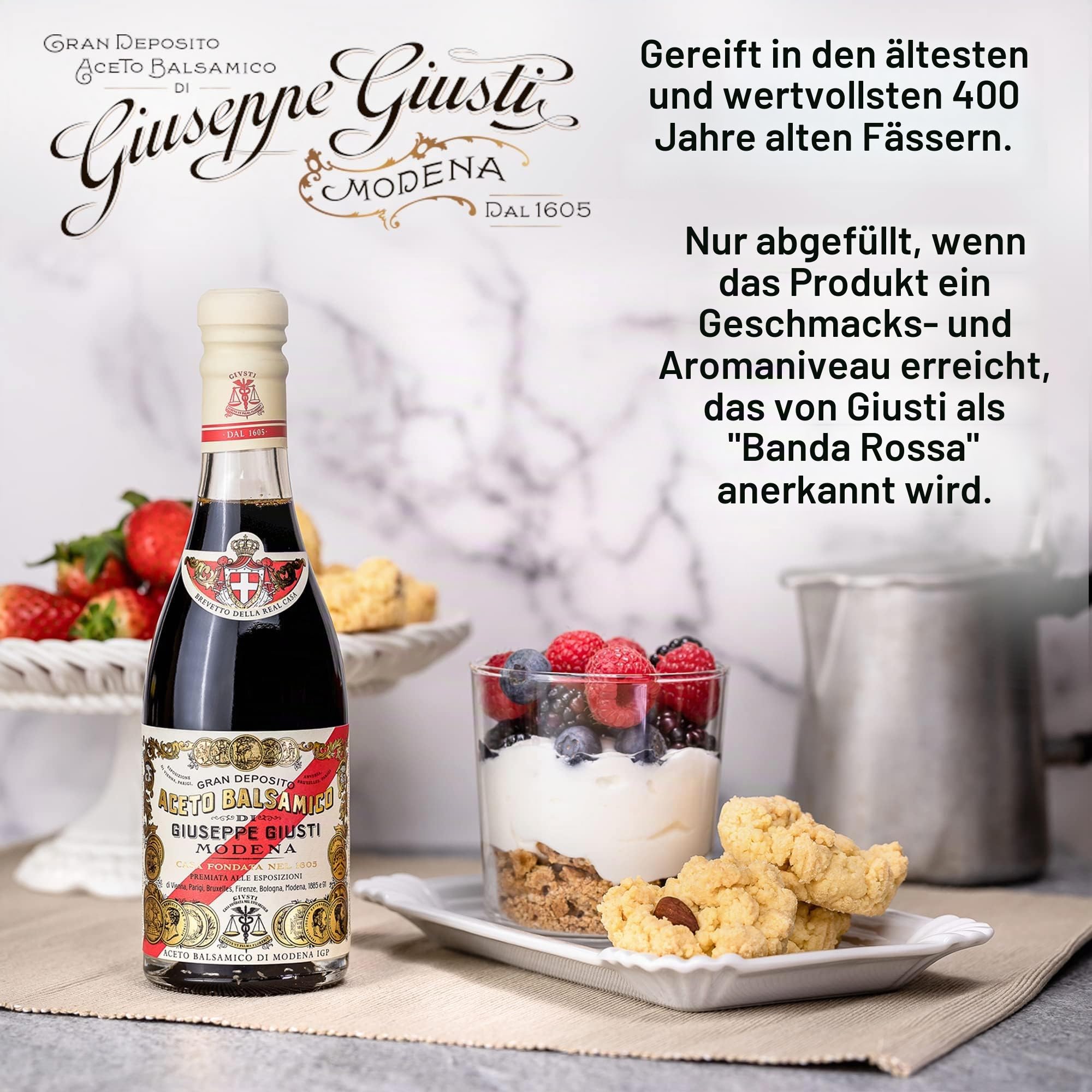 Giusti - Aceto Balsamico di Modena IGP – 5 Goldmedaillen Banda Rossa
