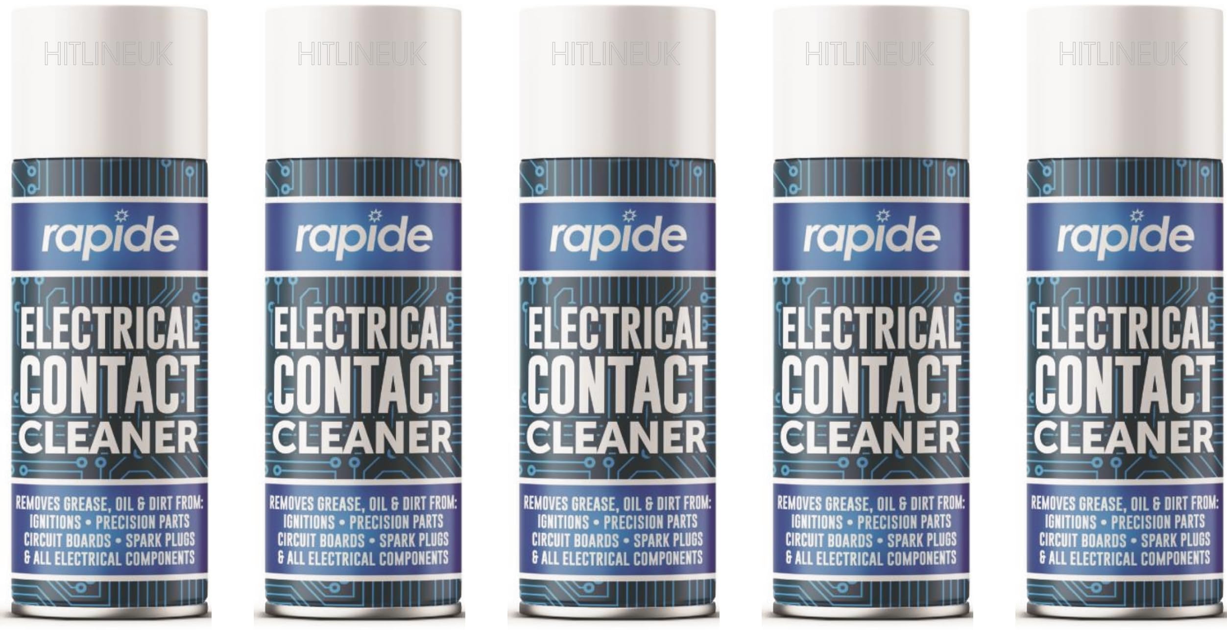 5 X ELECTRICAL CONTACT CLEANER CLEANING SPRAY AMP GUITAR Hi-Fi SWITCH CIRCUIT DUAL LUBE (200ML)