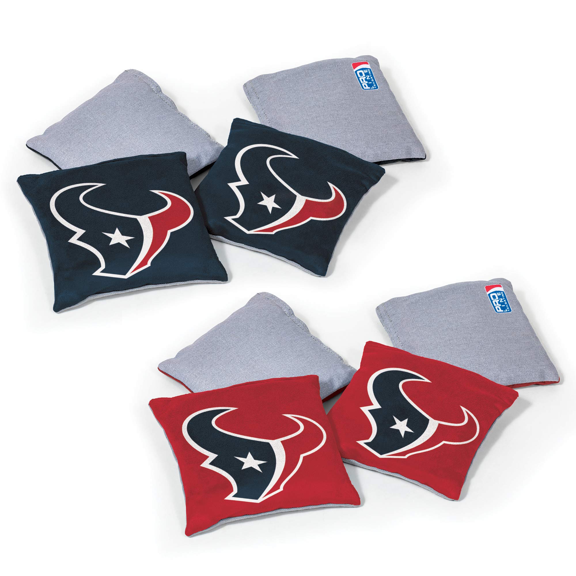 NFL Pro Football Dual Sided Bean Bags by Wild Sports, 8 Count, Premium Toss Bags for Cornhole Set - Great for Tailgates, Outdoors, Backyard