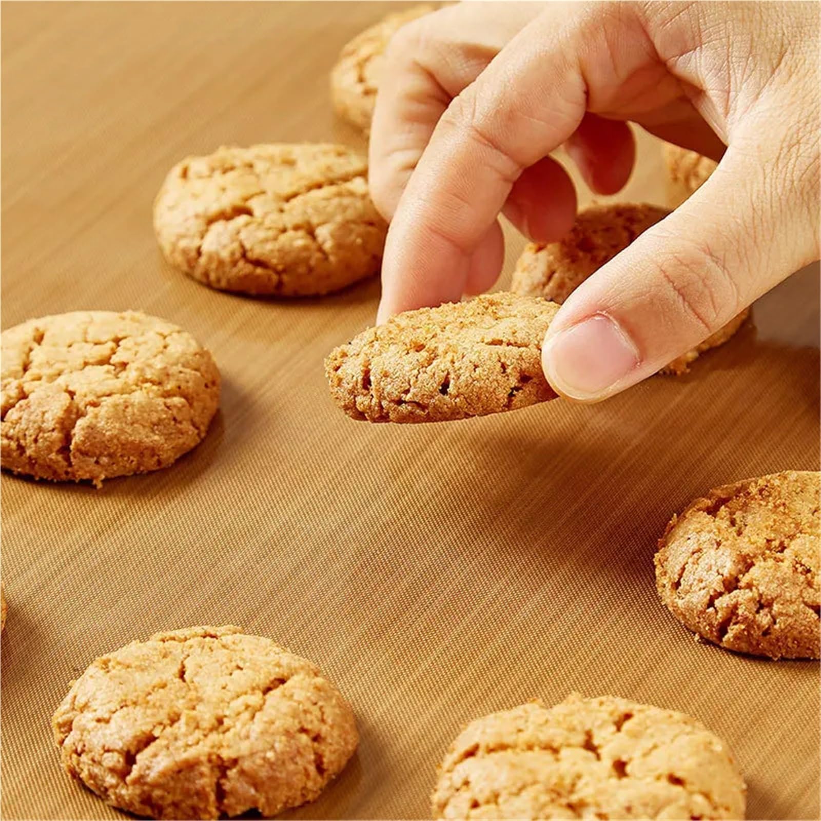 Ofenmatte Wiederverwendbare Backmatte, Antihaft-Faser, ölbeständiges Papiertuch, Ofenunterlage, Ofen- und Mikrowellen-Backmatte for die Küche FüR Backofen Mikrowelle(5 Pcs 60x40cm)