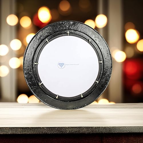 Miniatura 3 de Nagina International Ojo de buey negro de aluminio pulido rústico antiguo vintage premium (17 pulgadas)